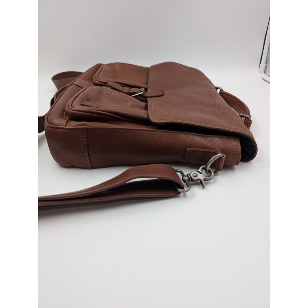 The British Belt Company Genuine Leather Messenger Bag Satchel Briefcase Brown - Picture 15 of 16